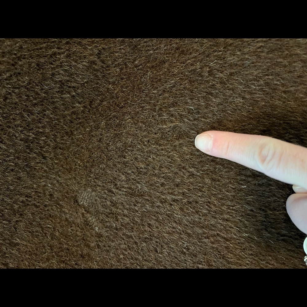 Max Mara Brown Alpaca & Virgin Wool Funnel Neck Coat - Picture 10 of 12